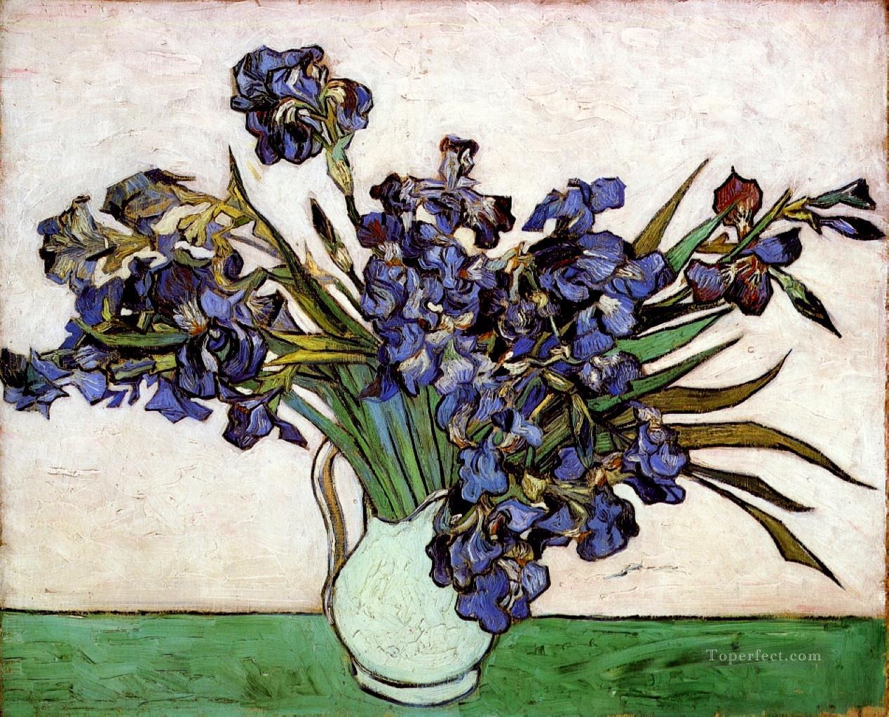 Vase with Irises Vincent van Gogh Oil Paintings